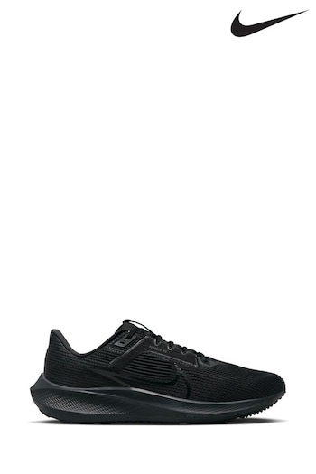 Nike lunarlon Black Pegasus 40 Running Trainers (C9R023) | £120