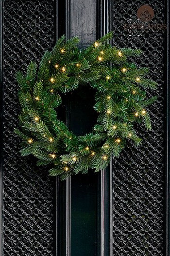 Everlands Green Grandis Pre-Lit LED Indoor and Outdoor Christmas Wreath (CC4746) | £25