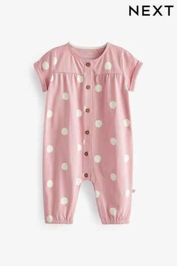 Pink Spot Baby Jersey Jumpsuit (0mths-2yrs) (CM8360) | £12.50 - £14.50