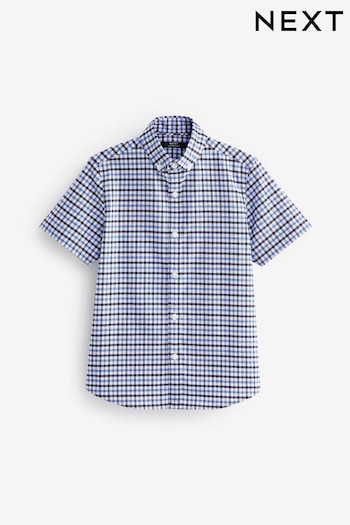 Blue Gingham Check Shirt (3-16yrs) (D00027) | £13 - £18