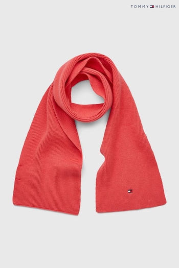 Tommy Hilfiger Pink Small Flag Scarf (D00057) | £40