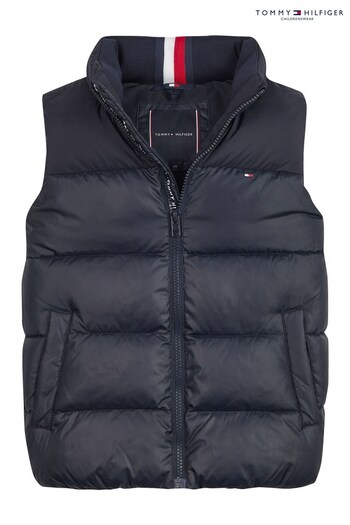 Tommy Hilfiger Blue Mixed Fabric Gilet (D00092) | £90 - £110