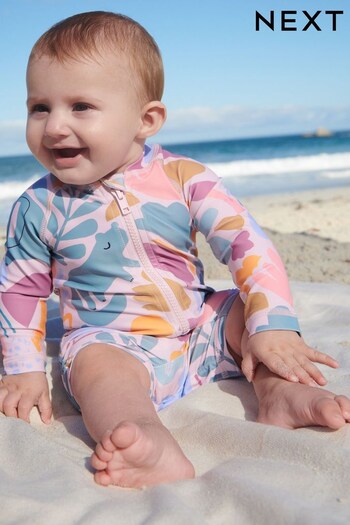 Multi Abstract Print Newborn Sunsafe Swim Suit (0mths-3yrs) (D00170) | £15 - £16