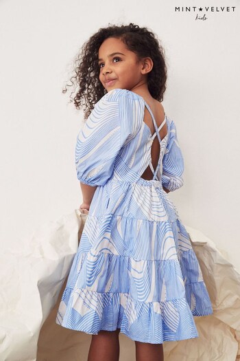 Mint Velvet Blue Printed Dress (D00178) | £42 - £46