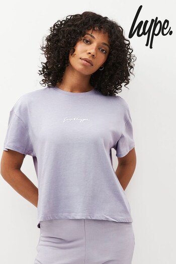 Hype. Womens Lilac Purple Scribble T-Shirt (D00353) | £30