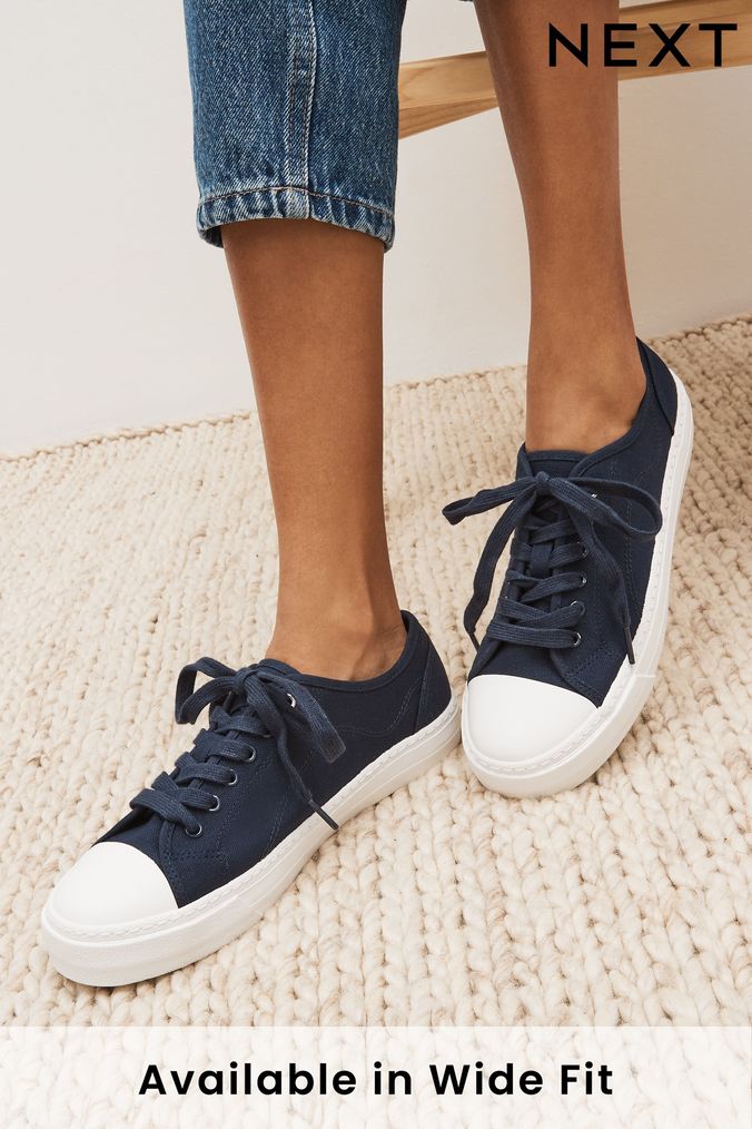 Ladies navy canvas shoes store