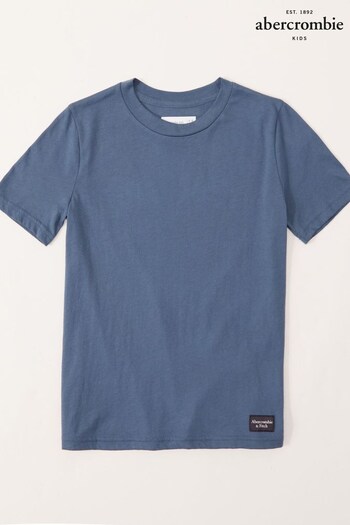 Abercrombie & Fitch Blue Short Sleeve Logo T-Shirt (D00731) | £15