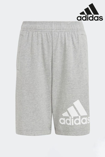 adidas Grey Sportswear Essentials Big Logo Cotton Shorts (D01131) | £18