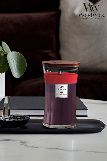 Woodwick Red Large Trilogy Sun Ripened Berries Candle (D01192) | £34