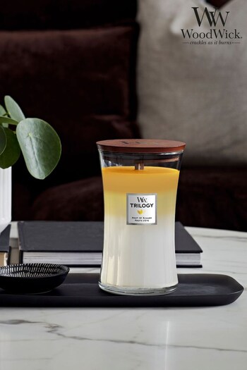 Woodwick Yellow Large Trilogy Fruits Of Summer Candle (D01195) | £34