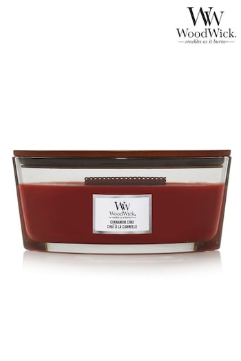 Woodwick Red Ellipse Cinnamon Chai Candle (D01201) | £35