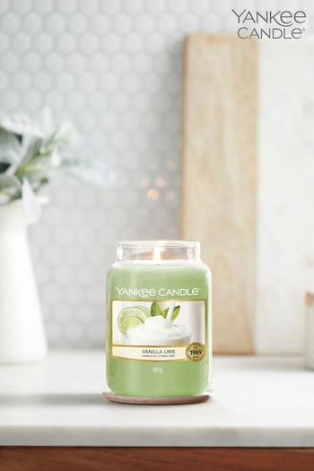 Yankee Candle Green Large Jar Vanilla Lime Candle (D01246) | £30