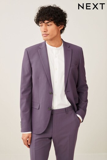 Lilac Purple Skinny Motion Flex Stretch Suit Jacket (D01330) | £23