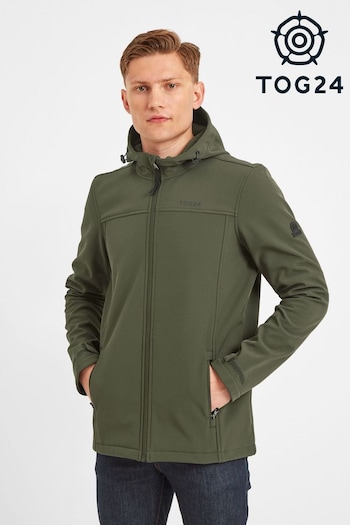 Tog 24 Green Feizor Mens Hooded Softshell Jacket (D01587) | £45