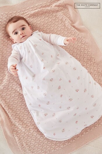 The White Company Organic Cotton Hattie Floral White Sleeping Bag 2.5 Tog (D01622) | £38