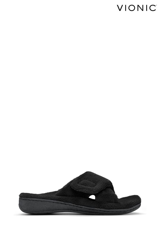 Black slider slippers top