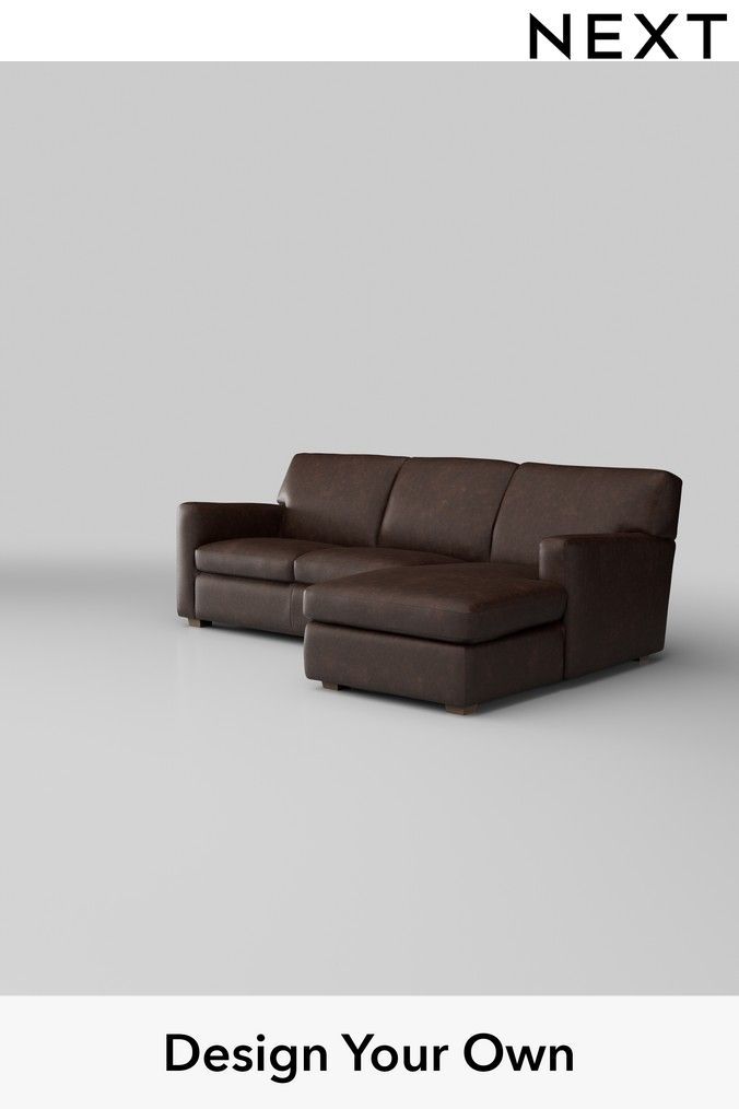 Next henton on sale leather sofa