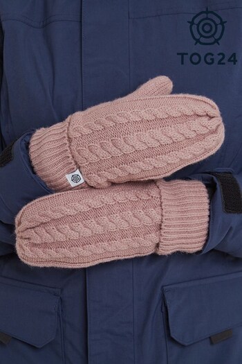 Tog 24 Pink Linney Knitted Mittens (D02376) | £24