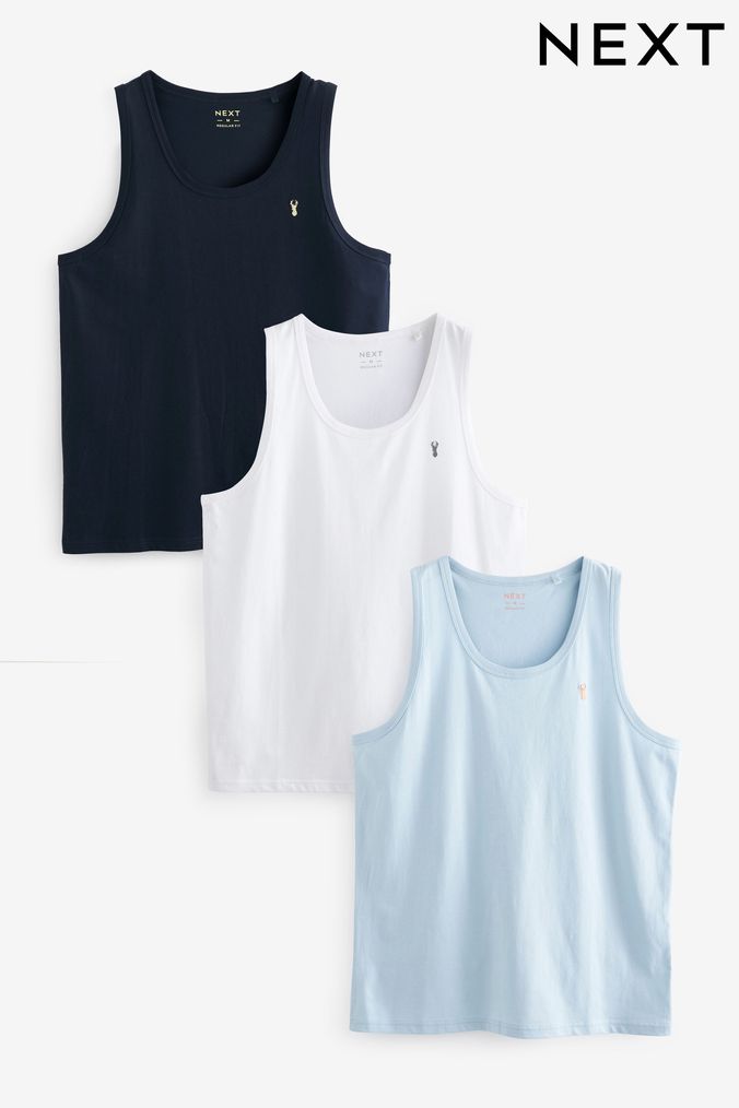 Buy Men s White Vests Sleeveless Online Next UK