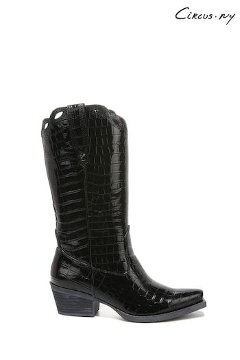 Circus NY Jill Western Black trutech Boots (D02541) | £150
