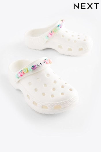 CRIME Fun Beaded Clogs With Ankle Strap (D02729) | £12 - £15