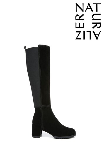 Naturalizer Brent Suede Wide Calf Knee High Black Boots (D02774) | £200