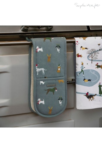 Sophie Allport Green Christmas Dogs Double Oven Glove (D02880) | £24