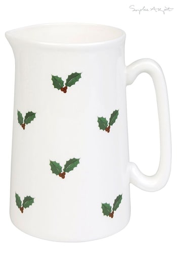 Sophie Allport White Christmas Holly & Berry Medium Jug (D02885) | £23