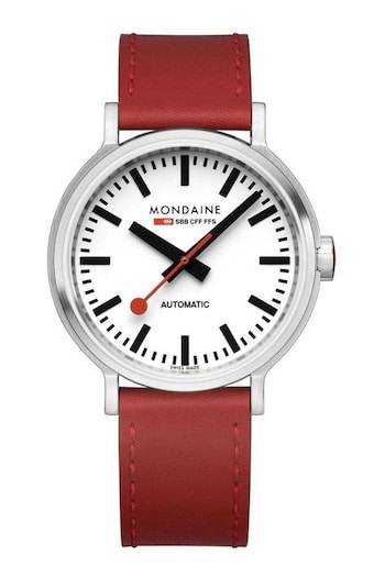 Mondaine White Original Automatic Back Light  Watch (D02925) | £599