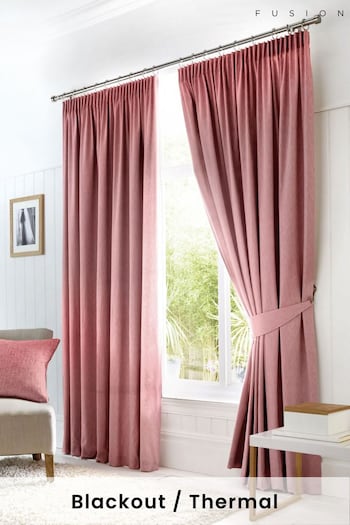 Fusion Blush Dijon Thermal Curtains (D03046) | £22 - £65