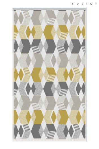 Fusion Grey Hexagon Jacquard Towel (D03062) | £10 - £16
