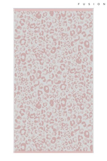 Fusion Pink Animal Print Jacquard Towel (D03064) | £10 - £16
