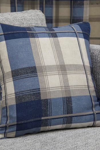 Fusion Blue Balmoral Check Cushion (D03076) | £16