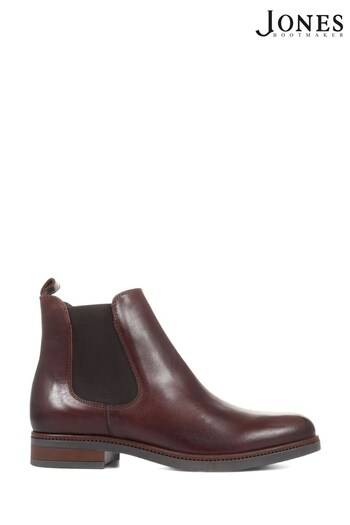 Jones Bootmaker Carlotta Leather Chelsea Brown Boots (D03423) | £115