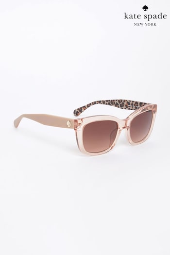 kate spade new york Tammy Transparent Front Nude aviator-frame Sunglasses (D03434) | £140