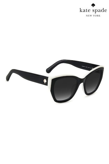 kate spade new york Yolanda Black Blanc Sunglasses (D03436) | £145