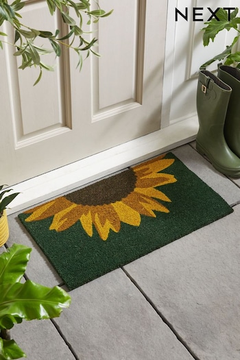 Green Sunflower Doormat (D03516) | £16