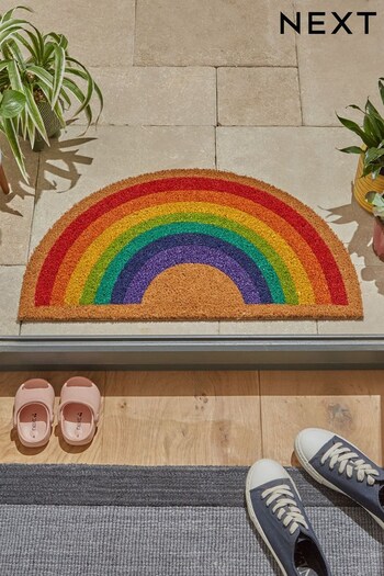 Multi Rainbow Cut-Out Doormat (D03519) | £16