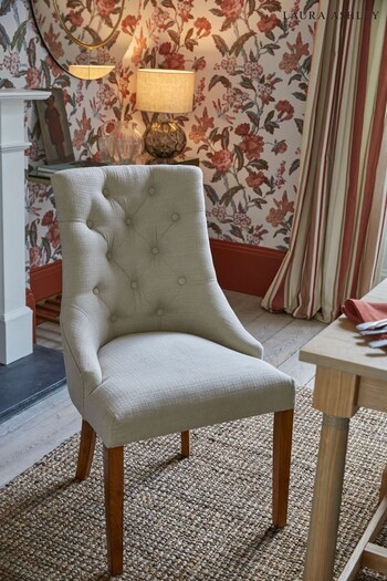 Laura Ashley Set of 2 Natural Chenille Redshaw Dining Chairs (D03601) | £485