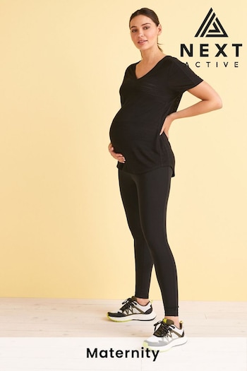 Black Maternity Sports Leggings (D03629) | £26