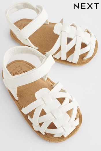 White WS5605-11 Ankle Strap Fisherman Sandals (0-18mths) (D03864) | £8