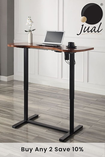 Jual Walnut San Francisco Height Adjustable Smart Desk (D03865) | £380