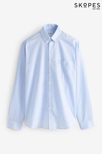 Skopes Tailored Fit Blue Pinpoint Easy-Care Formal Shirt (D03953) | £35