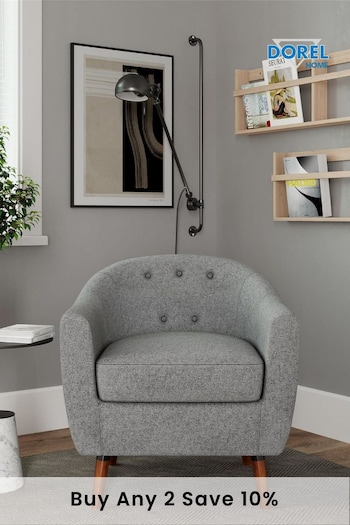 Queer Eye Grey Brie Accent Chair (D04173) | £350