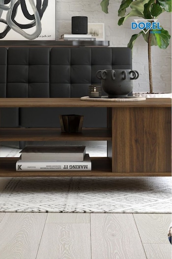 Queer Eye Walnut Brown Farnsworth Coffee Table with Storage (D04180) | £120