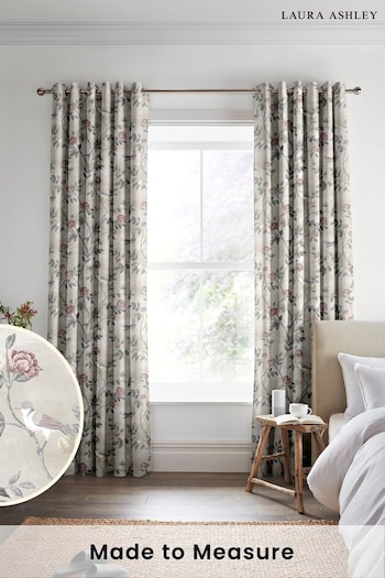 Laura Ashley White Sands Natural Eglantine Made To Measure Curtains (D04332) | £100