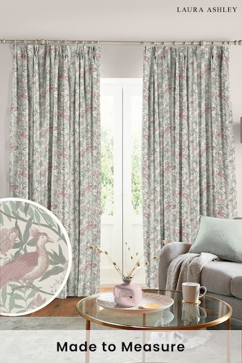 Laura Ashley Mulberry Purple Osterley Birds Made To Measure Curtains (D04359) | £100