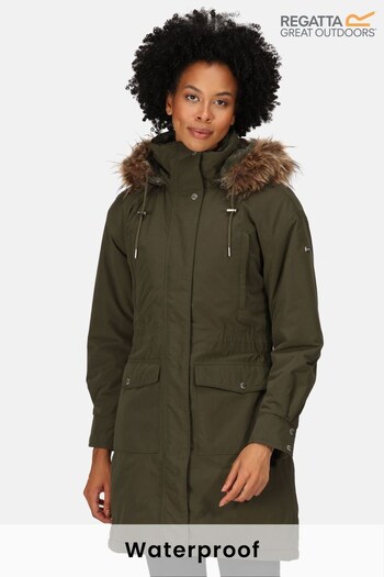 Regatta Green Shiloh Longline Waterproof Insulated Jacket (D04530) | £112