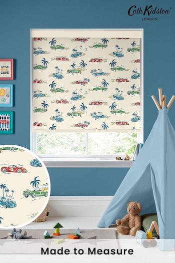 Cath Kidston Cream Kids Fast Cars Made to Measure Roller Blind (D04782) | £58