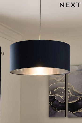 Navy Blue/Grey Rico Easy Fit Pendant Lamp Shade (D04876) | £40